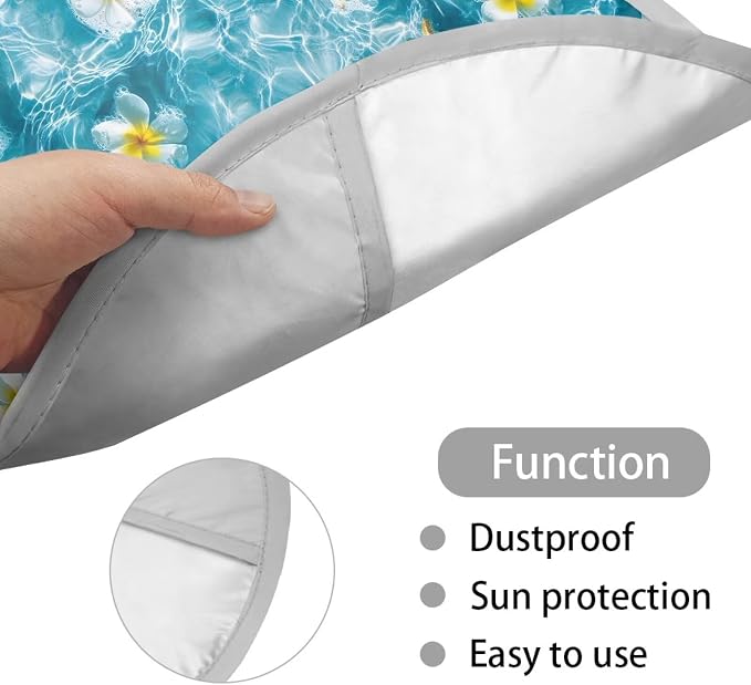 Steering Wheel Sun Shade Cover Sun Foil Anti-Heat Steering Wheel Cover Seaside Frangipani Steering Wheel Sun Heat Shield for SUV Truck Van Auto Interior Protector