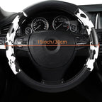 Cow Print Steering Wheel Cover, Universal 15 Inch Cute Steering Wheel Cover for Women, Breathable Anti-Slip Car Steering Wheel Protector, Fashion Auto Interior Accessories for Cars, SUVs & Trucks