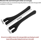 Car Seat Gap Filler, 2PCS Between Seat and Centre Console No Drop Vehicle Gap Plug, Automotive Interior Front Chair Blocker Stop Things from Dropping, Universal for SUV Caravan Truck (Black)