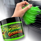 Grime Gobbler Super Cleaning Gel, (NEW 2026 FORMULA) Ultra Tough Heavy Duty Formula, Multipurpose Cleaner for Automotive, Office, Keyboards (Color Green/Lime Scent)
