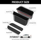 4PCS Door Side Storage Box for Ford Fusion 2013 2014 2015 2016 2017 2018 2019 2020 Front and Rear Accessories Phone Holder Door Grab Handle Pocket Storage Organizer ABS Plastic, Black Mat