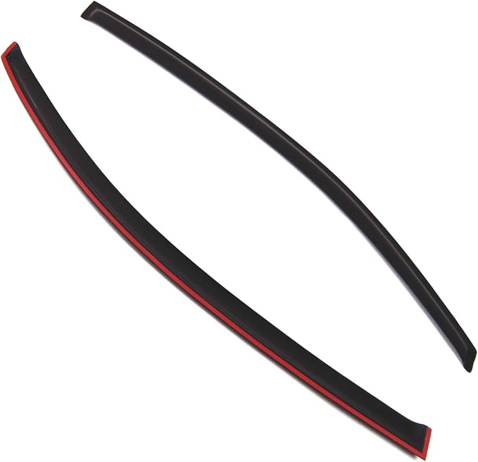 Outside Mount Window Vent Visors Rain Guards Compatible with Toyota Yaris Coupe 2007-2011 | Side Window Wind Deflectors Rain Shields | Smoke Tinted, 2 Pcs Set, DGWV-465
