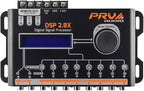 Car Audio DSP 2.8X Digital Crossover and Equalizer 8 Channel Full Digital Signal Audio Processor DSP with Sequencer Remote Relay