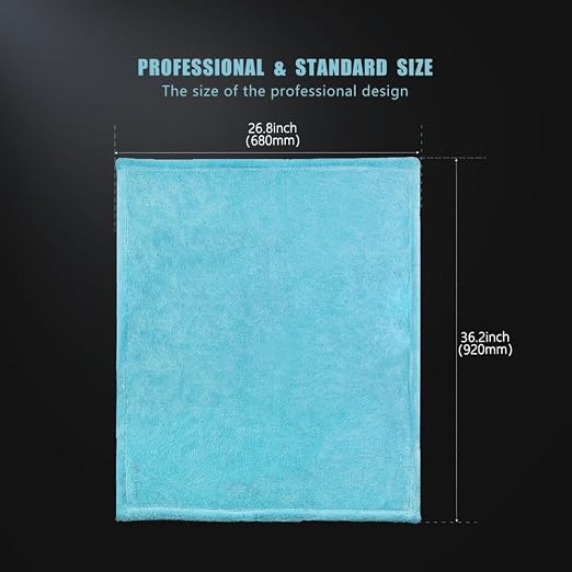 The Liquid8r - Absorbent 70/30 Blend Microfiber Drying Towel for Cars, Trucks, SUVs, Safe for Detailing + Scratch Free, Twist Loop, 1100gsm, 26.8in x 36.2in, Aqua Blue-MT037