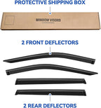 Window Visors Rain Guards for 2017-2026 Jeep Compass, Out-Channel Window Vent Wind Deflectors Visors Shades for 17-26 Compass