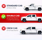 KPY Rain Guards for 2019-2026 Chevrolet Silverado/GMC Sierra 1500 Double Cab, Out-Channel Window Visor Vent Deflector, Truck Accessories for 2020-2026 Chevy Silverado/Sierra 2500HD 3500HD Extended Cab