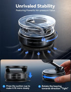 Vacuum Magnetic Phone Holder for Car, Strongest Suction Cup Phone Mount, 360° Adjustable Magsafe Car Mount, Foldable Car Phone Holder for iPhone 17 Pro Max 16 15 14 13 12 Plus/Android