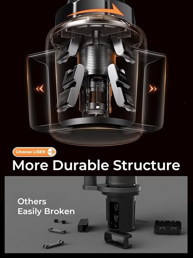 Upgraded Version Cup Holder Phone Holder 360° Adjustable Long Neck Car Phone Mount Golf Cart Phone Holder, Truck Jeep Accessories for iPhone 17 Air Pro Samsung Google and All 4-7'' Phone