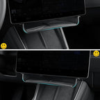 Under Screen Storage for Tesla Model Y Juniper & Model 3 Highland | Center Console Organizer Tray Hanging Compartment, Hidden Cubby, Durable ABS with Anti-slip Pad, Expanding Storage Space
