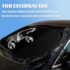 Scorpion Car Windshield Sunshades Tribal Tattoo Black Gothic Front Window Sun Shade Block UV Rays Sun Shade Visor Protector for Sedan Truck SUV Accessories 59" L x 31.5" W