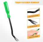 11 PCS Trim Removal Tool Kit, Metal Pry Tool Auto Fastener Remover Pry Bar Set Car Door Panel Removal Tool Dashboard Repair Kit Green