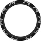Elastic Sea Turtle Car Steering Wheel Cover Protector Upgrade Thicken,Mandala Black,Anti Slip Stretchy Soft Car Accessories Interior Decor for Diverse Cars Truck SUV for Men Women Universal 15 Inch