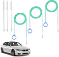 Auto Sunroof Cleaning Tool, 3Pcs 120 Inch Long Flexible Pipe Brush,3 Pcs 7.9 Inch Tube Cleaner Brush Perfect for Car Sunroof, Windshield Wiper Drain Hole