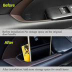 Front Row Door Oragnizer Compatible with Toyota Highlander 2014 2015 2016 2017 2018 2019 Armrest Phone Container Door Handle Pocket ABS Grab Tray Insert Glove Pallet