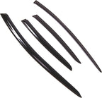 WD2-743 Dark Smoke 4 Pcs Set Window Visor (Outside Mount) Deflector Rain Guard Compatible with 2012-2015 Toyota Prius C