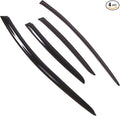 Outside Mount Window Vent Visors Rain Guards Compatible with Toyota Prius C 2016-2018 | Side Window Wind Deflectors Rain Shields | Black Tinted, 4 Pcs Set, BGWV-743B