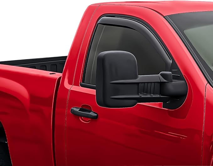 Voron Glass in-Channel Extra Durable Rain Guards for Trucks GMC Sierra 2500HD/3500HD 2007-2014 Regular Cab, Window Deflectors, Vent Window Visors, 2 Pieces - 210004v2