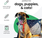 3-in-1 Back Seat Cover for Dogs, 100% Cotton Canvas Back Seat Hammock with Headrest Straps, Belt Slots, & Anchors, Non-Skid Cargo Area Cover, Machine Washable, No Harmful Chemicals, 56"x56"