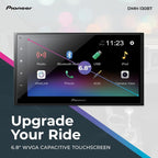 DMH-130BT 6.8" Capacitive Touchscreen, Double Din – Bluetooth, Backup Camera, USB, FLAC, AM/FM Radio, Short Chassis, 50W x 4 Output, Steering Wheel Input