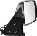 Passenger Side View Mirror Manual Folding Electric Adjustment Non-Heated No Memory Chrome Compatible with 1994-1997 Dodge Ram 1500 2500 3500 Truck