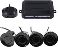 Car Reverse Backup Parking Sensor Radar System, Buzzer beeps, Detection Distance:30~150CM, Waterproof Sensors (22mm Diameter 2.3M Cable) 4 Packs X60D (Black)