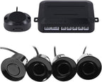 Car Reverse Backup Parking Sensor Radar System, Buzzer beeps, Detection Distance:30~150CM, Waterproof Sensors (22mm Diameter 2.3M Cable) 4 Packs X60D (Black)