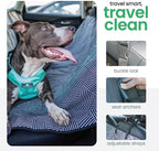 3-in-1 Back Seat Cover for Dogs, 100% Cotton Canvas Back Seat Hammock with Headrest Straps, Belt Slots, & Anchors, Non-Skid Cargo Area Cover, Machine Washable, No Harmful Chemicals, 56"x56"