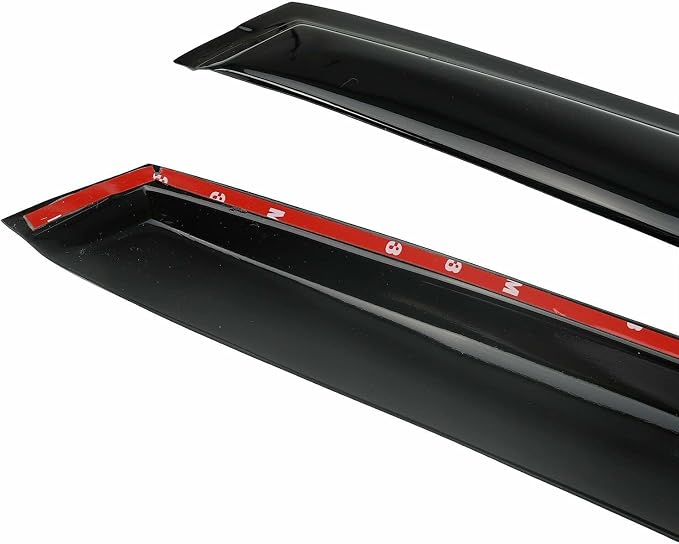 Tape-On Window Visors 4-Piece for 2024 2025 2026 Toyota Tacoma Sun Rain Guards Shield Shade Smoke