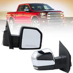 16 Pins Right Chrome Side Mirror Assembly For Ford F-150 F150 2015-2020 | Power Folding, Heated, W/ Blind Spot, Memory, Passenger Side, FO1321529