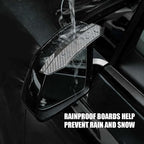 2PCS Universal Snap-On Side Mirror Rain Guards, Side Window Wind Deflectors & Visors, Car Mirror Rain Visor Eyebrow Cover, Carbon Fiber Side Mirror Rainproof Eyebrow Fit for Car Truck SUV
