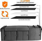 Large Trunk Organizer with Portable Leakproof Cooler Bag,Foldable Cover,Adjustable Securing Straps,Collapsible Trunk Organizer for Suv Car Truck Sedan (4-in-1 with Cooler)