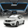 for Honda Fit Sun Shade Windshield Cover - Custom for Fit Accessories 2007-2024 Sunshade Foldable UV Protection & Heat Shield Sun Visor Accessories