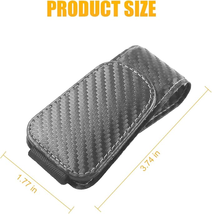 Sunglasses Holders for Car Sun Visor, Leather Eyeglasses Hanger Mounter, Magnetic Glasses Holder and Ticket Card Clip, Auto Interior Accessories Universal for SUV Pickup Truck