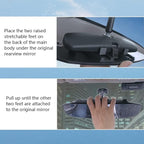 Car Rear View Mirror, 12Inch Interior Clip-on Wide Angle Convex Rear View Mirror, Car Accessories HD Wide Angle Extended Curved Mirror to Reduce Blind Spot Effectively for More Cars