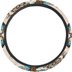 Steering Wheel Cover Boho Mandala Flower Butterfly Pattern Anti-Slip Car Wheel Protector Perfectly fit for 15 inches Car Accessories Universal Fit Car SUV Van Truck