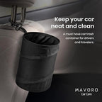2 Pack, 1 Gallon Car Trash Can | Waterproof Collapsible Pop-Up Car Bin (2 Pack, 1 gal)