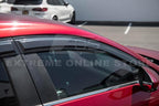 Replacement for 2019-Present Mazda 3 Models | EOS Visors Tape-On JDM Mugen Style Side Vents Window Visor Rain Guard Deflectors