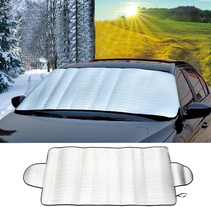 Car Windshield Cover Accessories: Thick Window Shield Protector for SUV Carro Truck Automotive Windshield Blanket Guard for Winter Summer Hail Ice Frost Snow Sun