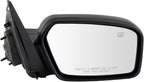 Passenger Side Mirror Assembly Power Heated Textured Black Compatible with 2006-2009 Ford Fusion 2006-2009 Mercury Milan