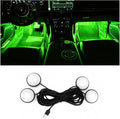 Car Interior LED Lights, Automotive Ambient Neon Light Kit with USB Port, Car Accessories, Gifts for Men and Women, 4 in 1 Decoration Lights for Car, Garden, Home, Party（Green）