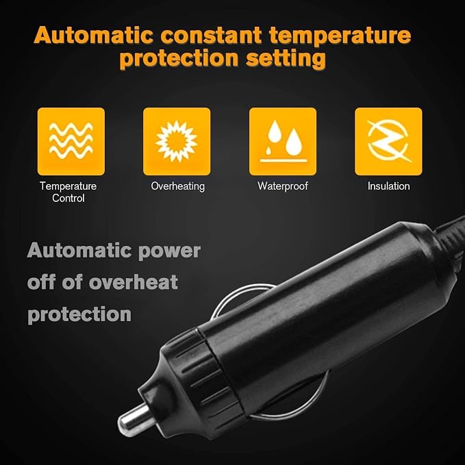 Dual Use Auto Heating & Cooling Fan 150W, Summer Fast Cold Air Blower, Car Windshield Defogger Defroster with Cigarette Lighter Plug for Small Vehicles