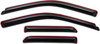 194101 Extra Durable Clip-on In-Channel Auto Vent Window Visors, Fits 2009-2010 Dodge Ram 1500, 2011-2018 Ram 1500, 2019-2024 Ram 1500 Classic, Quad Cab, UV-Protect Rain Guard, Smoke, 4-Pcs