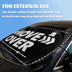 Funny Road Sign Car Windshield Sunshades Move Over Arrow Traffic Humor Front Window Sun Shade Blocks UV Rays Sun Visor Protector for Car Sedan Truck SUV Accessories 59" L x 31.5" W
