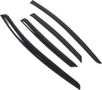 WD2-795B Dark Smoke 4 Pcs Set Window Visor (Outside Mount) Deflector Rain Guard Compatible with 2017-2018 Ford MKIII Sedan