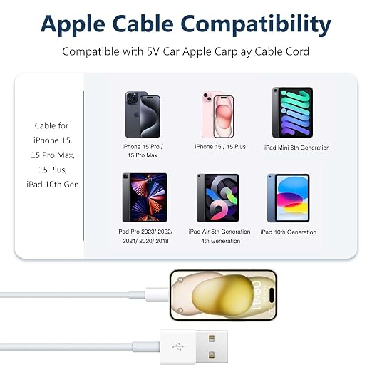 3 Pack USB A to USB Type C Cable Fast Charging Cable for iPhone 16E 16 15 Pro Plus Pro Max for iPad Pro/Air 5th 4th Mini 6th Gen Charger Charging Cord, for MacBook Pro and More [10FT]
