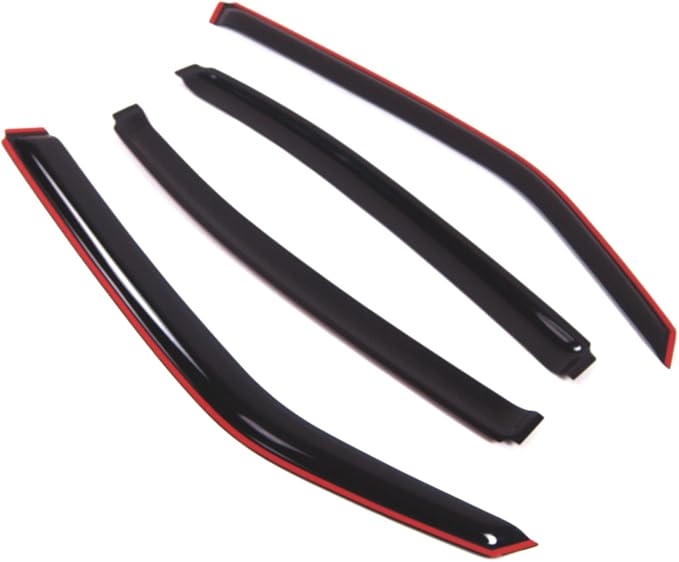 in-Channel Window Vent Visors Rain Guards Compatible with Dodge Charger 2006-2010 | Side Window Wind Deflectors Rain Shields | Black Tinted, 4 Pcs Set, BGWV-109