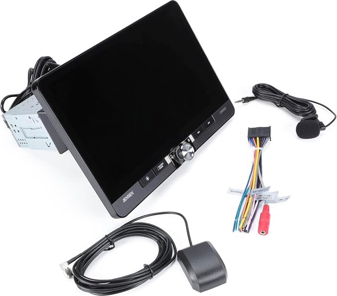 CAR1013 10.1-inch Certified Apple CarPlay Android Auto Wired or Wireless | Single DIN & Double DIN Touchscreen Car Stereo Radio | Bluetooth | Front & Rear Camera Inputs | USB Playback & Charge