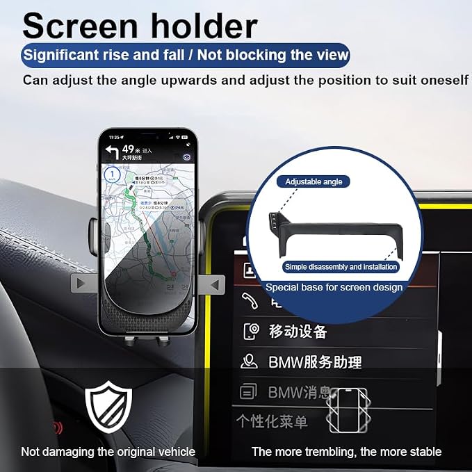 Car Phone Holder for Mercedes Benz CLA/GLA-Class Auto Accessories [Only for 2014 CLA & 2015 GLA 5.8" Screen][7/8" Not usable][Auto Lock Hands Free Cell Phone Mount Car fits for All Smartphones]
