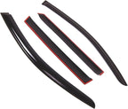 Outside Mount Window Vent Visors Rain Guards Compatible with Volkswagen Touareg 2010-2016 | Side Window Wind Deflectors Rain Shields | Smoke Tinted, 4 Pcs Set, DGWV-748