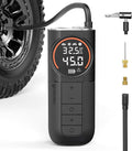 S1 Tire Inflator Portable Air Compressor, 160PSI Air Pump for Car Tires, Bike, Motorcycle, Balls, Fast Inflation Tire Pump, Cordless bike Pump with LED Light & Digital Pressure Gauge (Black)